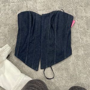 Denim bustier